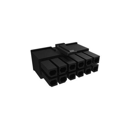 Fci Rectangular Power Connector, 6 Contact(S), Female, Crimp Terminal, Receptacle 10142707-06LF